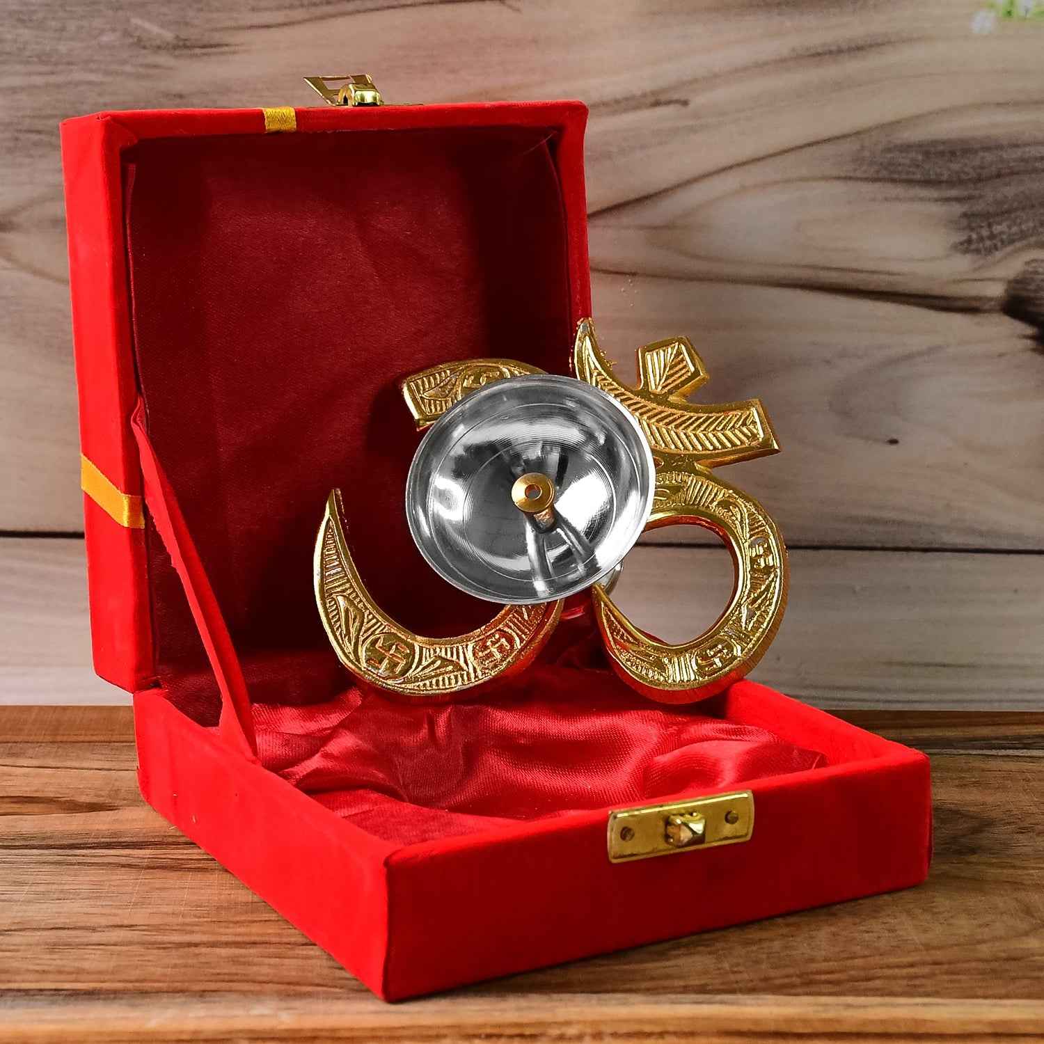 Om Symbol Brass Oil Diya – Elegant Spiritual Puja Lamp