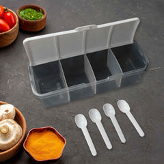 Airtight Masala Box – 4-Section Spice & Pickle Storage | Tidy Table