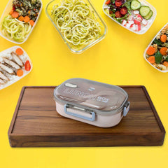 Leak-Proof Lunch Box – 3 Compartments with Spoon