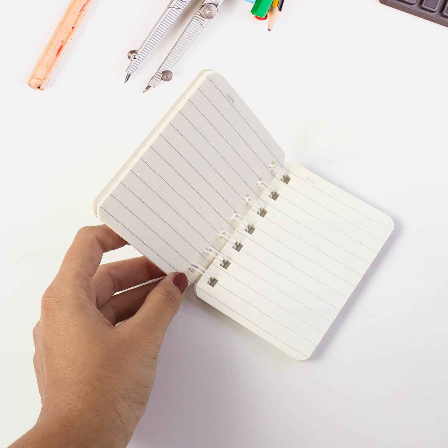 Mini Spiral Bound Pocket Notebook – Compact Artistic Writing Diary