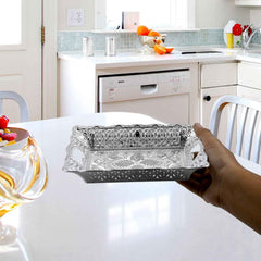 Elegant Mukhwas serving tray with multiple compartments for dry fruits and sweets.