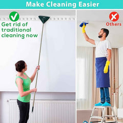 Triangle Mop – 360° Rotating Extendable Cleaner | Velvet Wipe