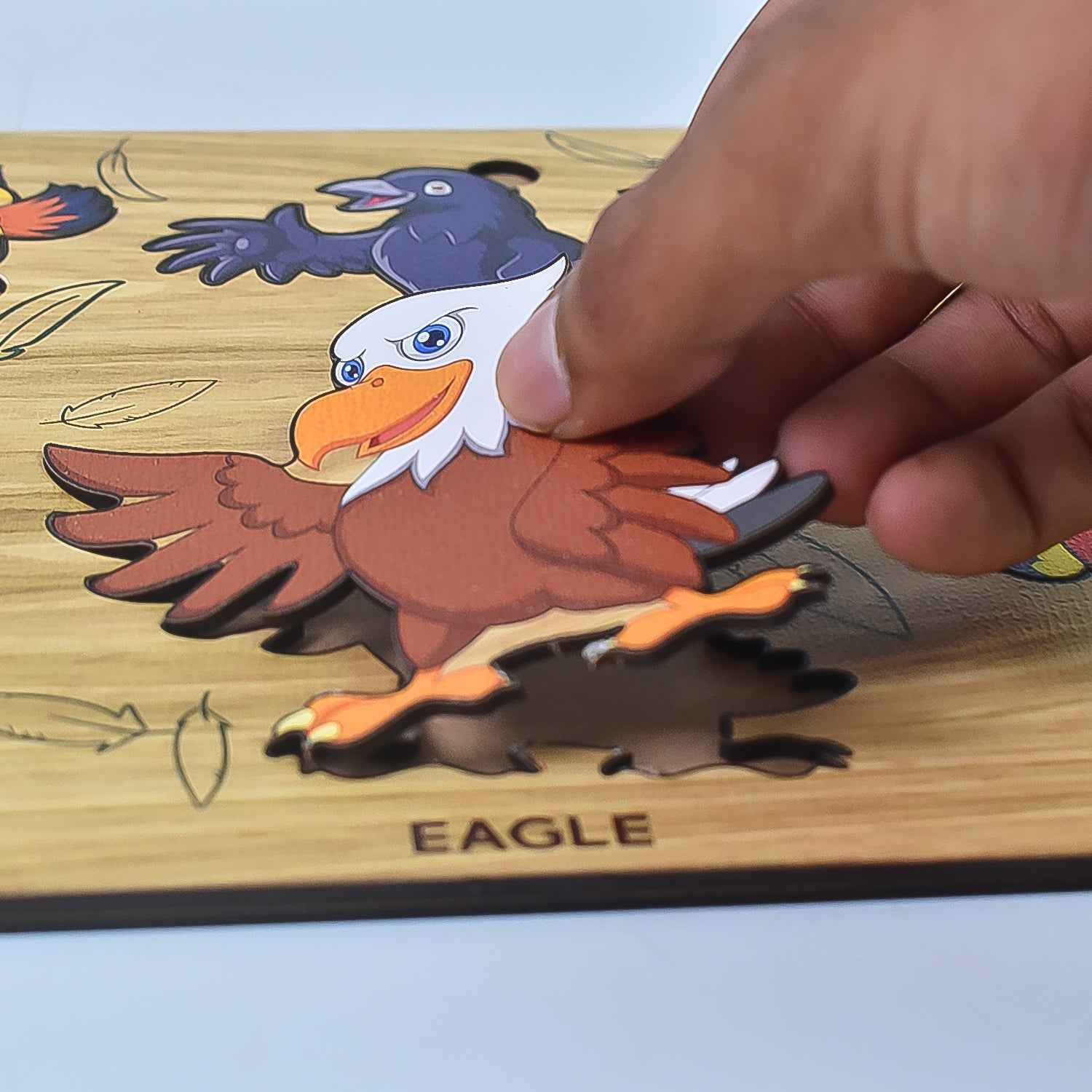 Wooden Bird Puzzle – Educational Board for Kids | Inventive Play