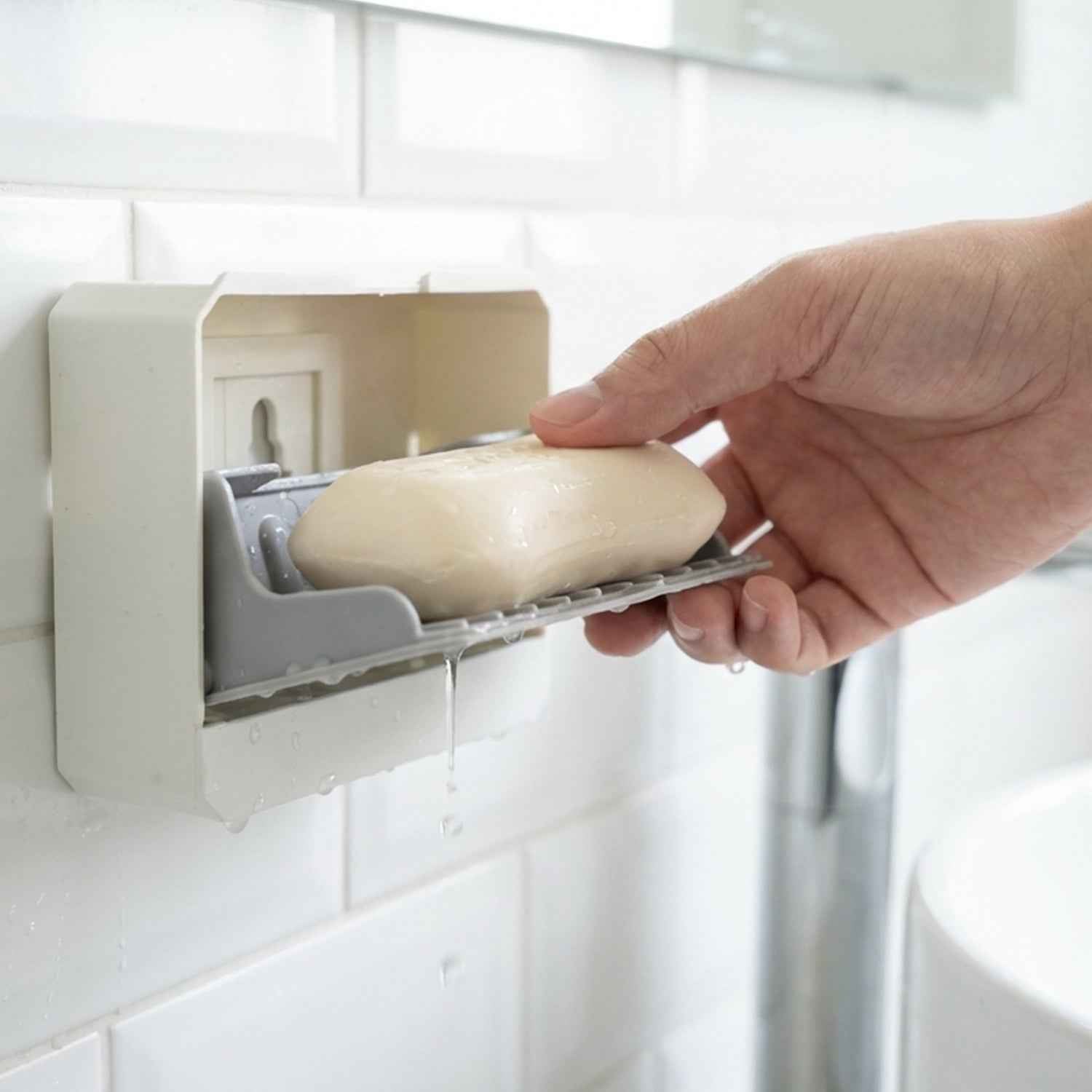 Wall Mounted Soap Holder – Self-Draining Tray for Hygiene & Space Saving