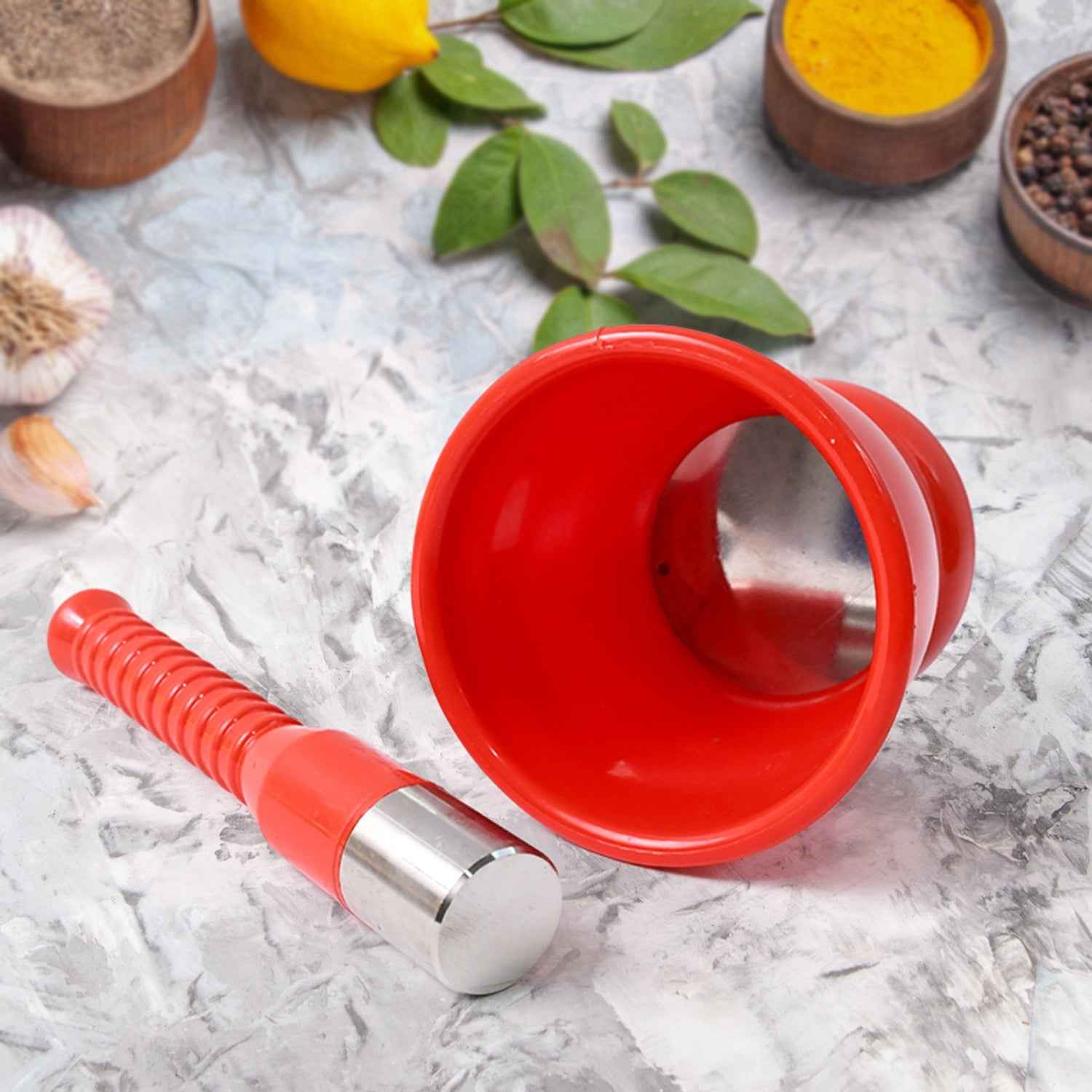 Unbreakable Plastic Khal Batta Set – Heavy Duty Manual Grinder