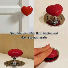 Heart-Shaped Knob – Versatile ABS Handle for Cabinets & Toilets | Bathora