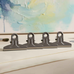 Heavy Duty Metal Paper Clamp Clips – Strong Grip & Durable 4 Pc Set