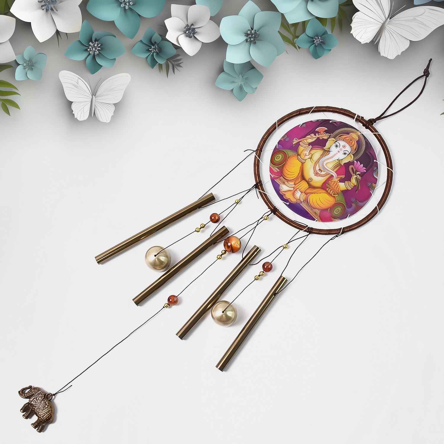Lord Ganesh Wind Chimes – Soothing Outdoor Garden Decor