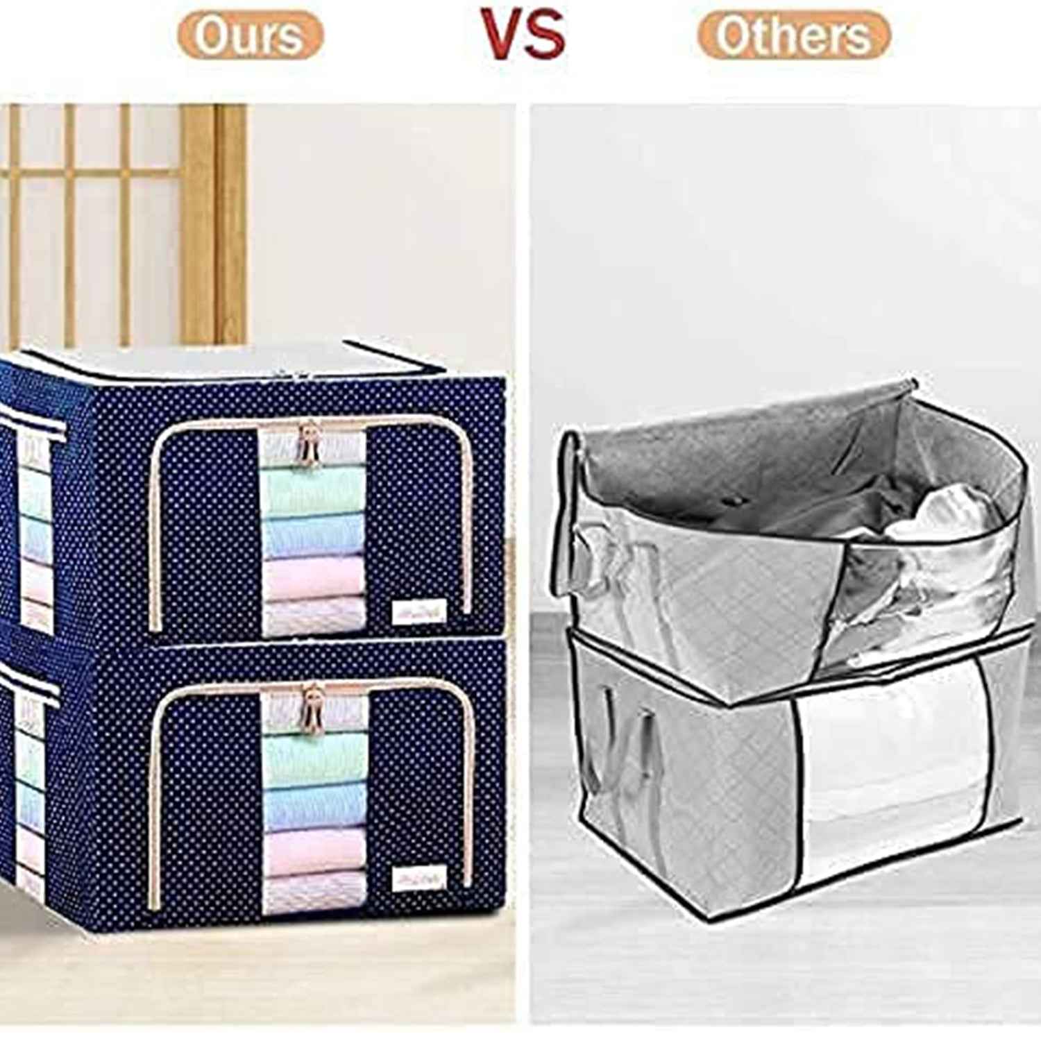 Foldable Clothes Organizer Ð Steel Frame Storage Bag | Organivo