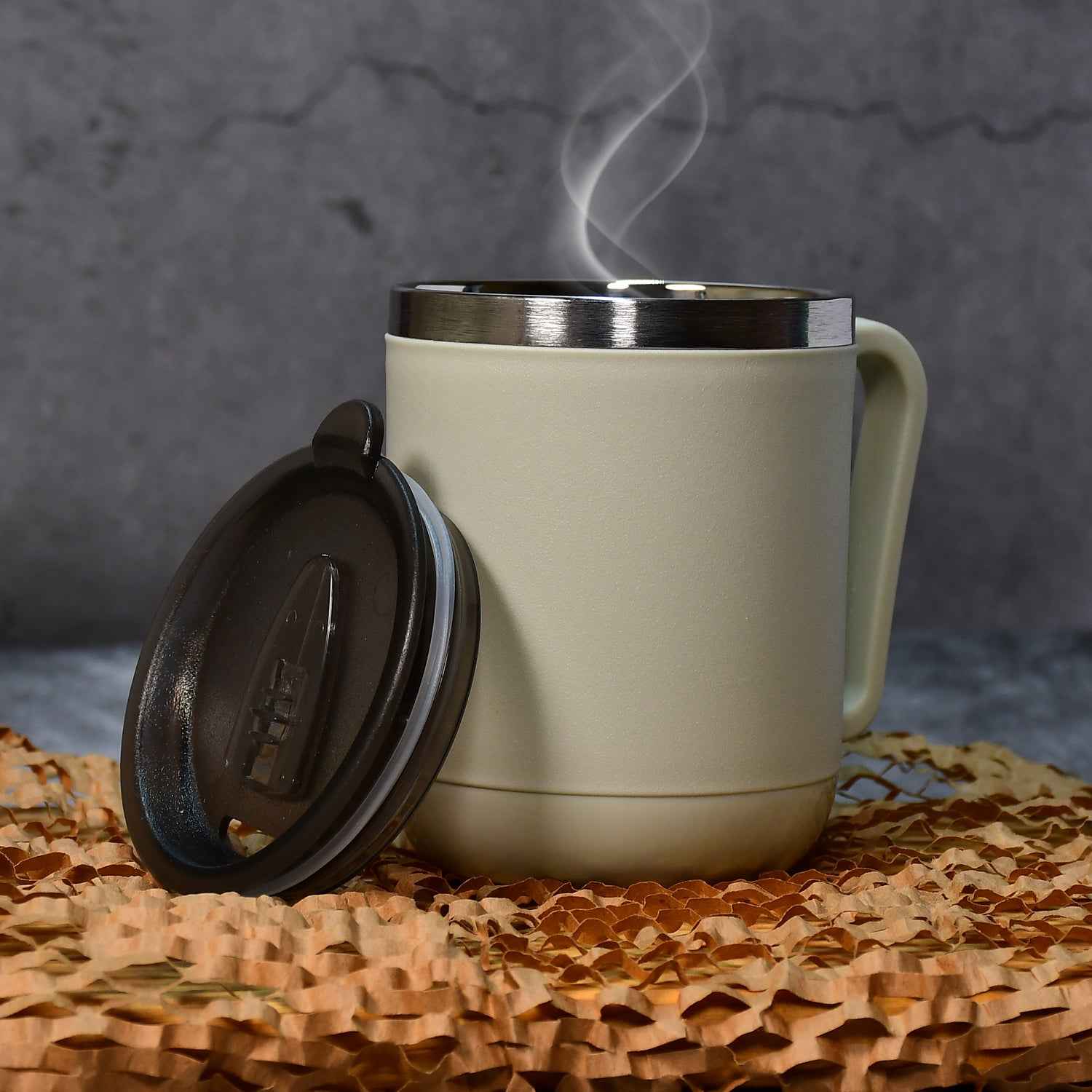Stainless Steel Coffee Mug – 400ml Double Wall | Ganesh