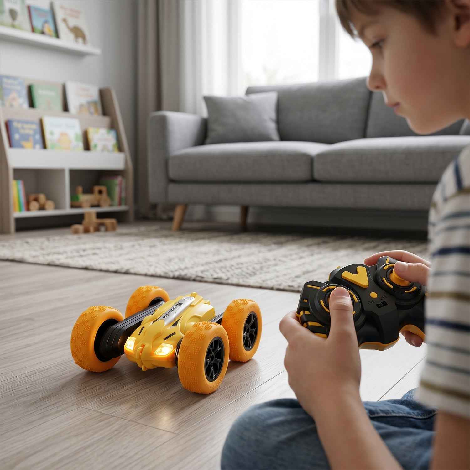 Remote Control Double Flip Stunt Car Ð High-Speed Fun with Lights