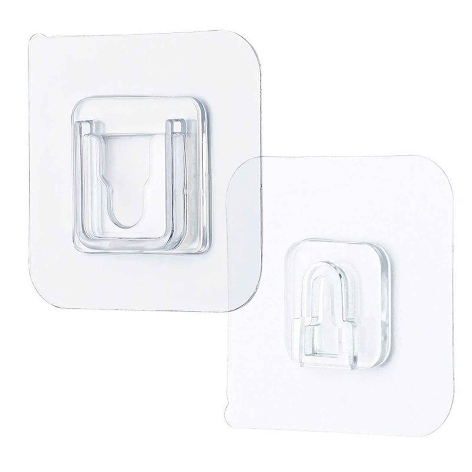 Adhesive Hooks – Transparent Damage-Free Wall Hanging | GlimmerHome