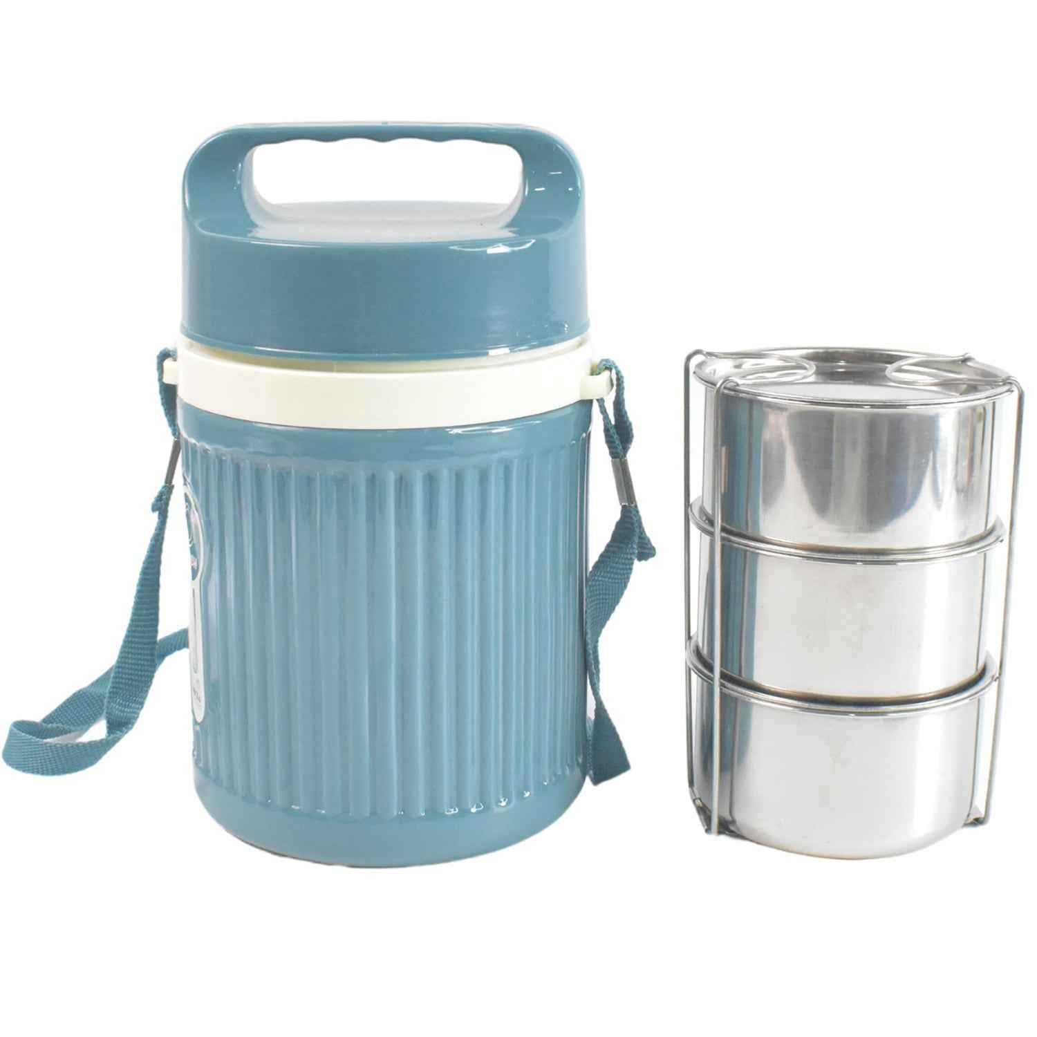 Insulated Stainless Steel Tiffin – 3 Compartment Leakproof | Nekza