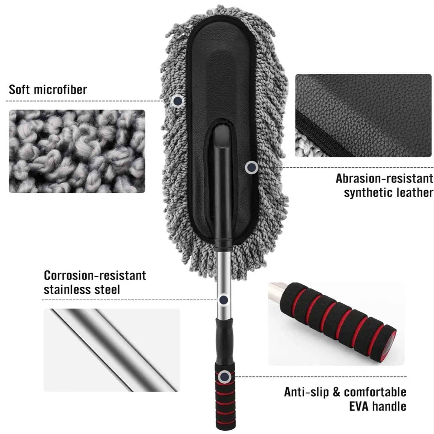 Car Dust Brush – Gentle Interior & Exterior Cleaning | Velvet Wheels