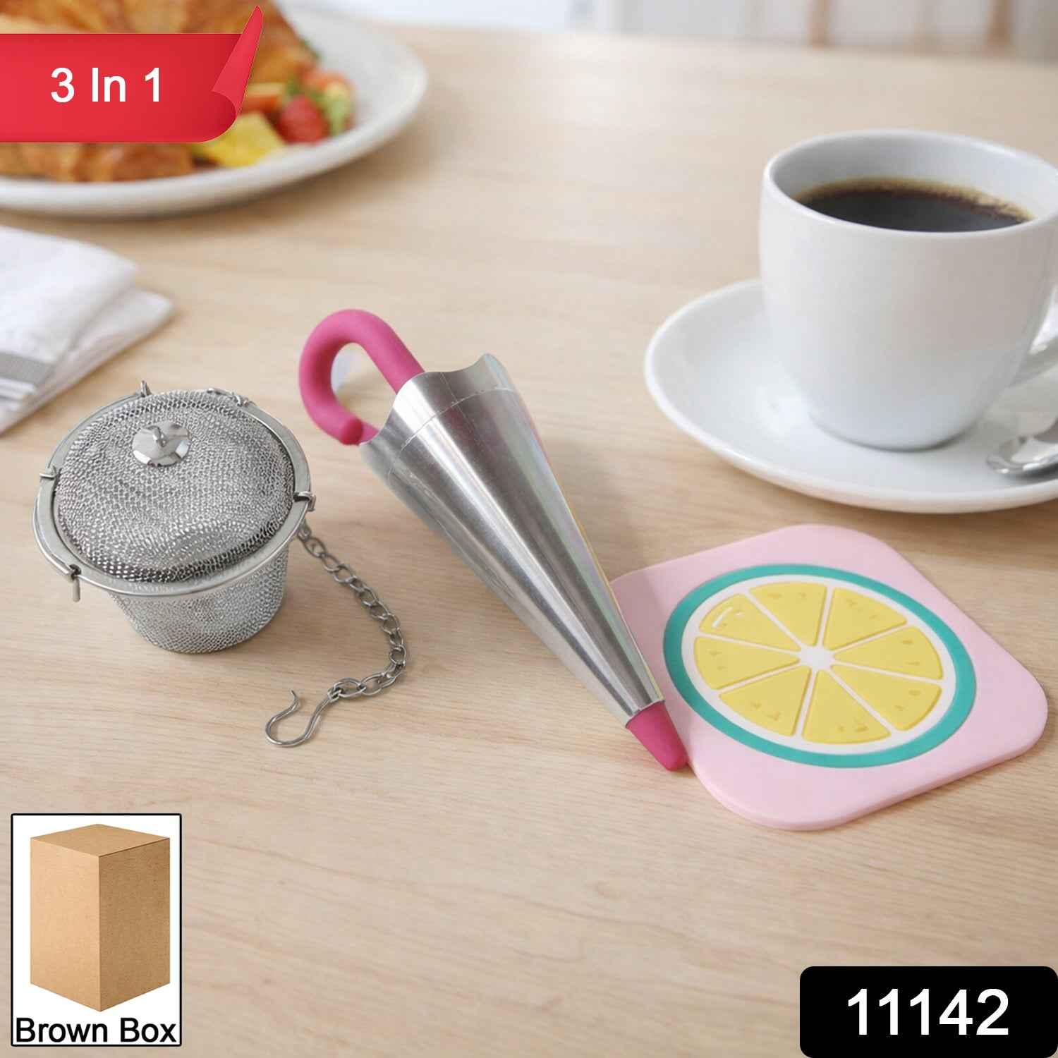 Tea & Coffee Accessories Set – 3 in 1 Combo for Daily Use