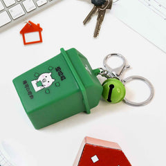 Trash Can Keychain – Durable Plastic Mini Recycle Bin Charm