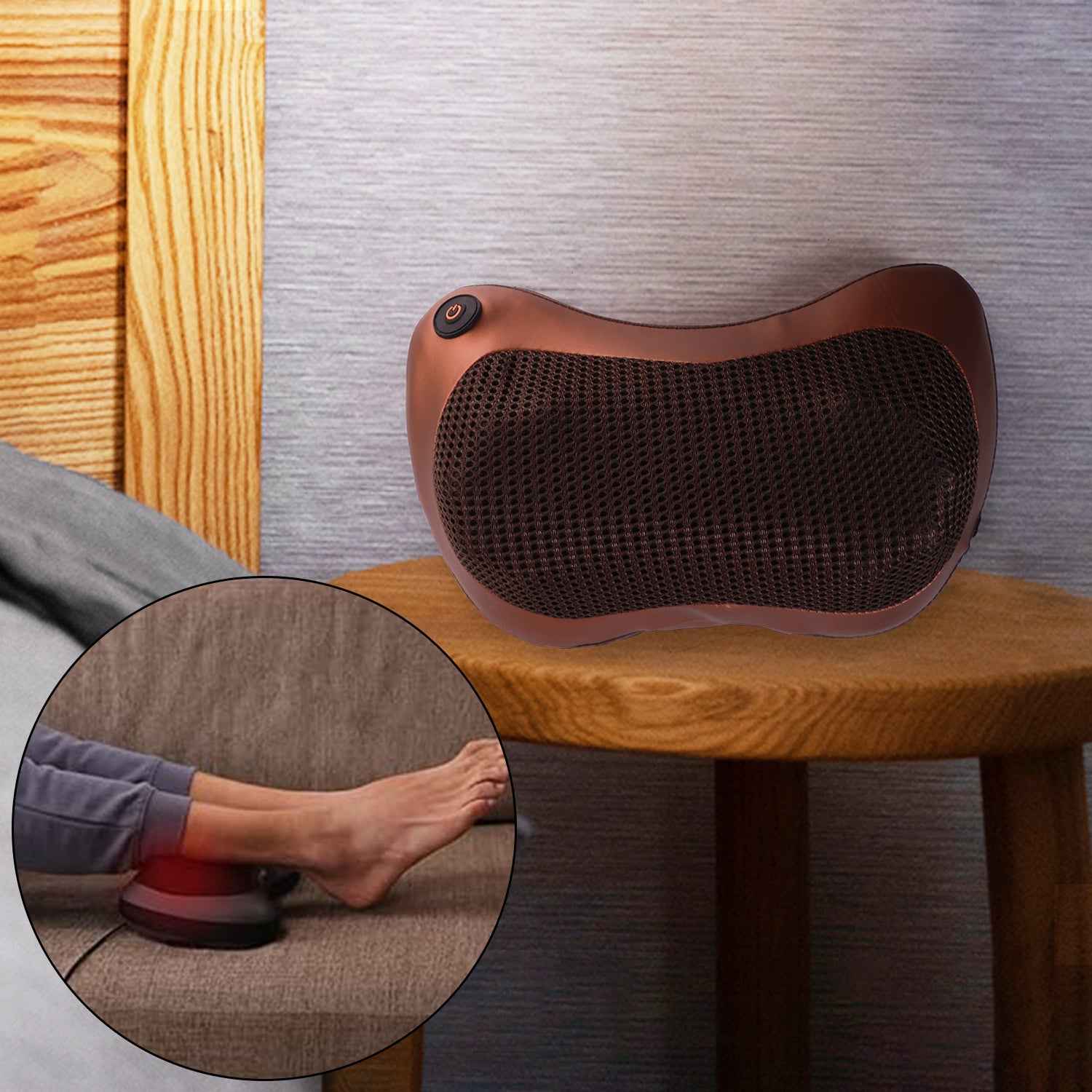 Professional Massage Pillow – Heat & Rollers | Velvet Wellness