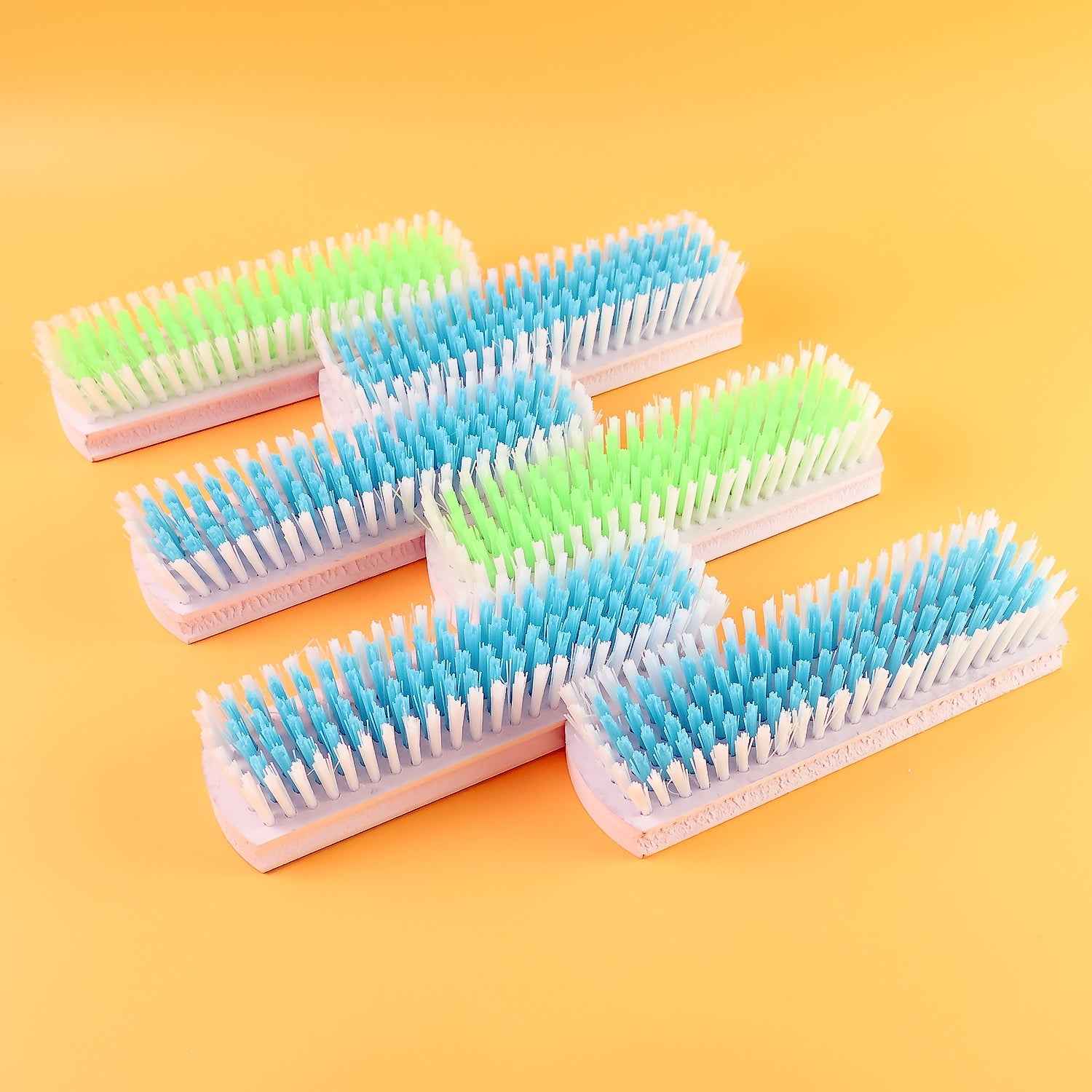 Cloth Washing Scrub Brush Set – Heavy-Duty Nylon Bristles with Wooden Handles
