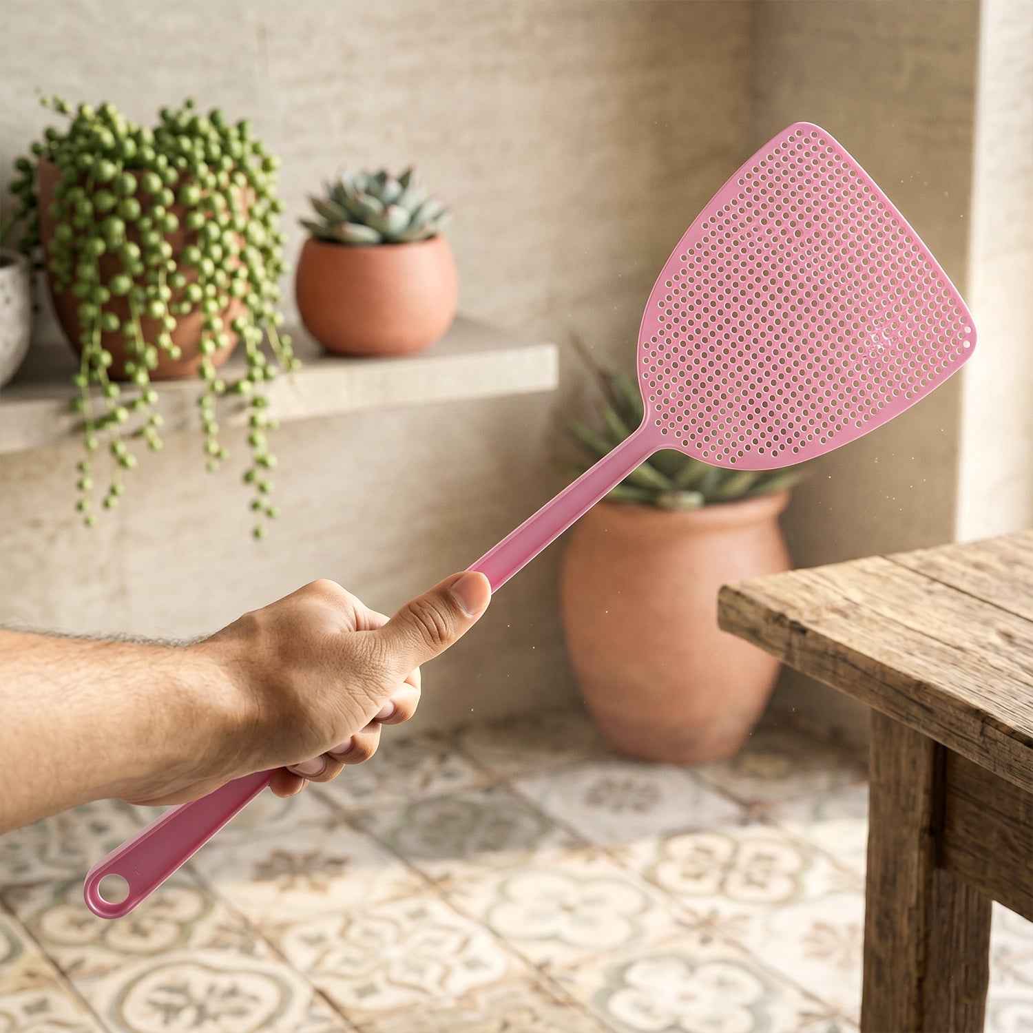 Manual Fly Swatter Ð Long Handle for Easy Pest Control