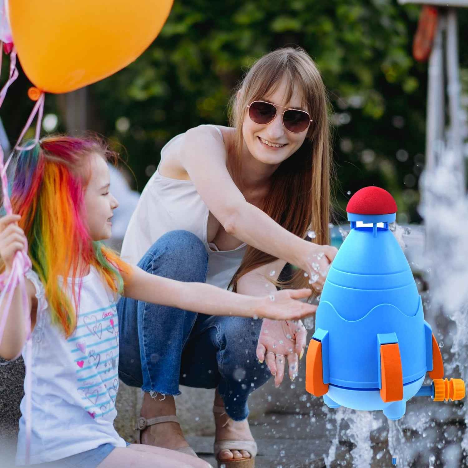 Water Rocket Sprinkler – 360° Rotating Fun for Kids | Puzzle Vista