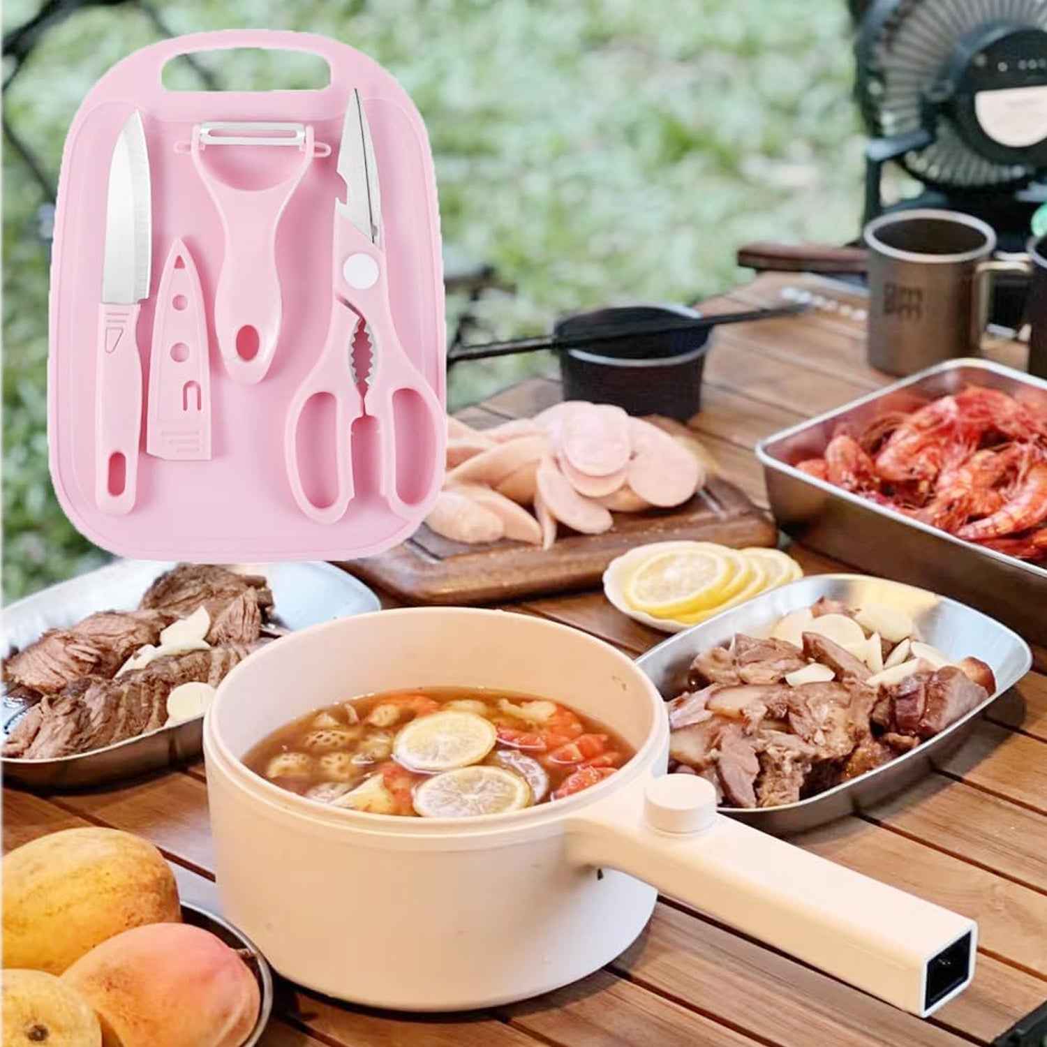 Travel Cutting Board Set – 4-Pc Portable Kit | Cisora