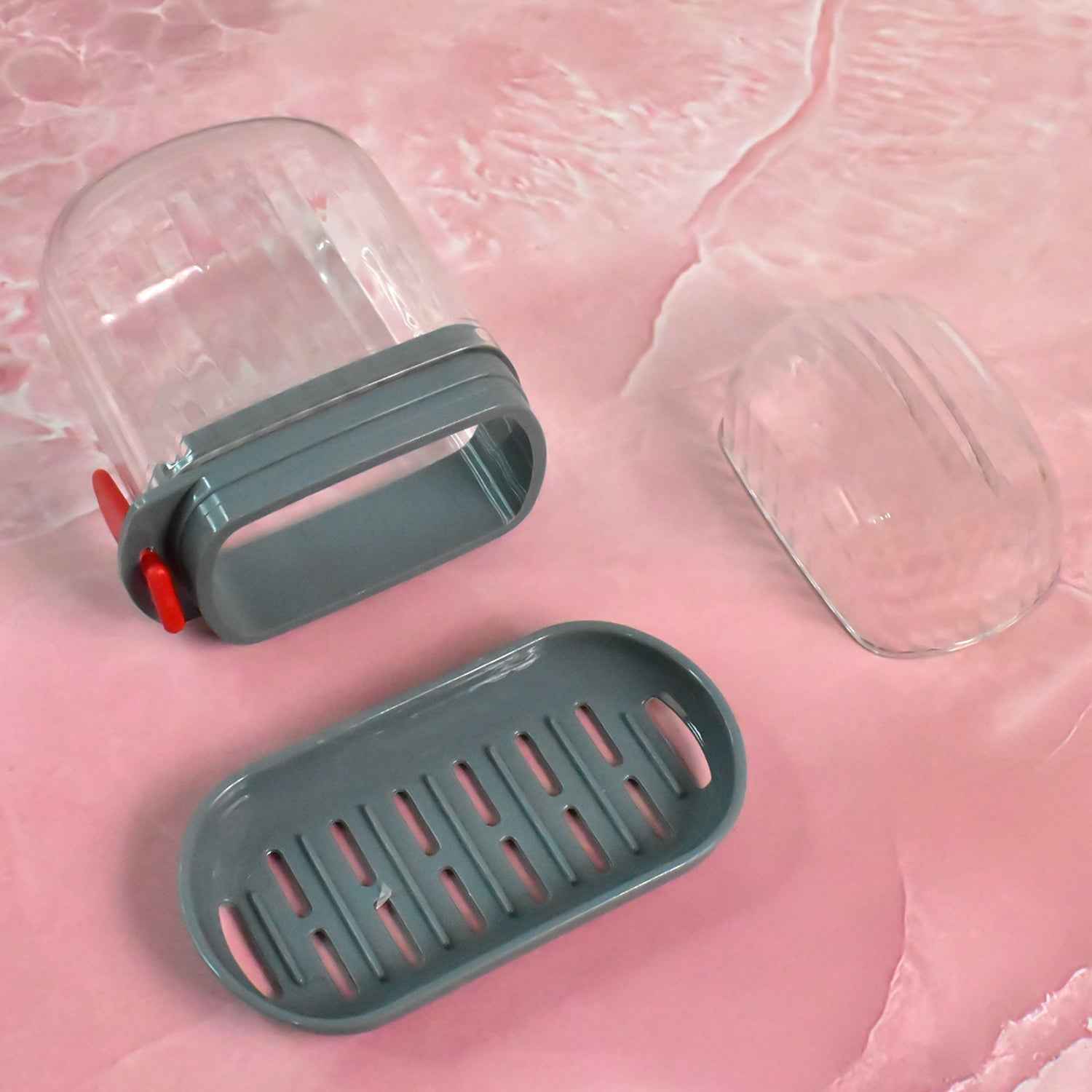Soap Box Holder – Dust-Proof Lid & Detachable Drain Tray