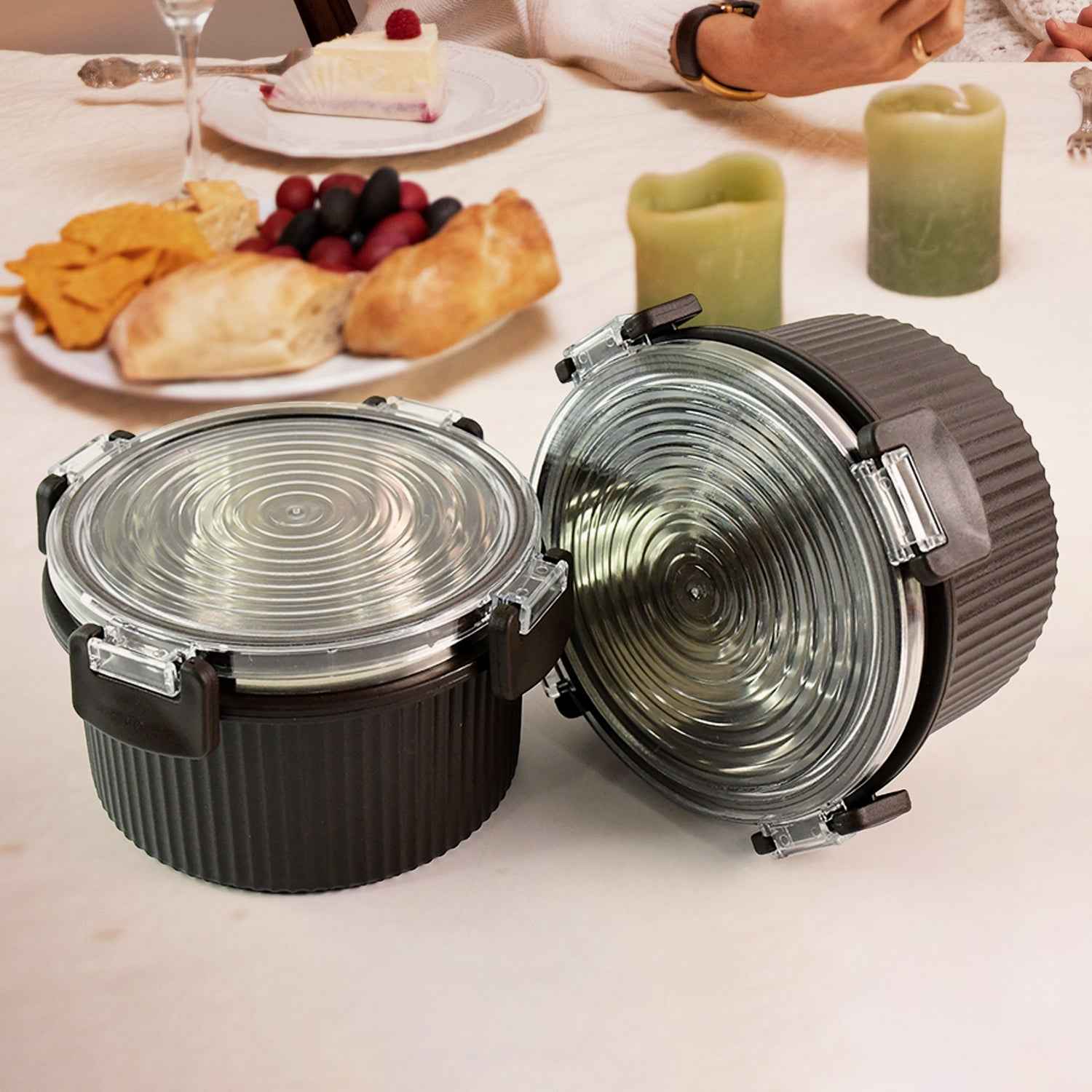 Rustic Jar Set – 2 Airtight 450ml Kitchen Storage Containers