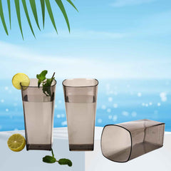 Plastic Tumbler Set – Unbreakable Square Design (Set of 6) | Corporate Kudos