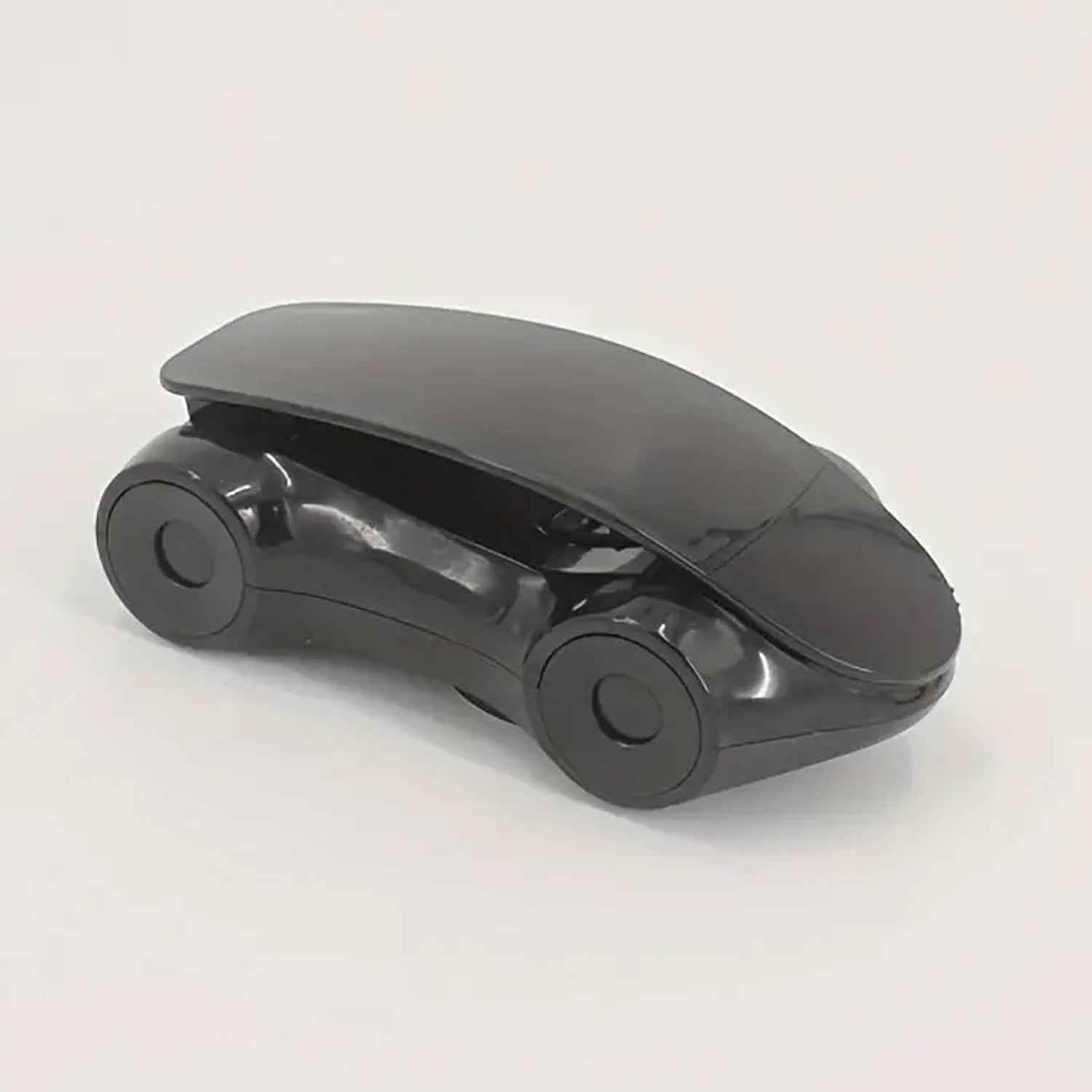 Stylish red sports car phone holder positioned on a car dashboard.