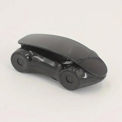 Stylish red sports car phone holder positioned on a car dashboard.