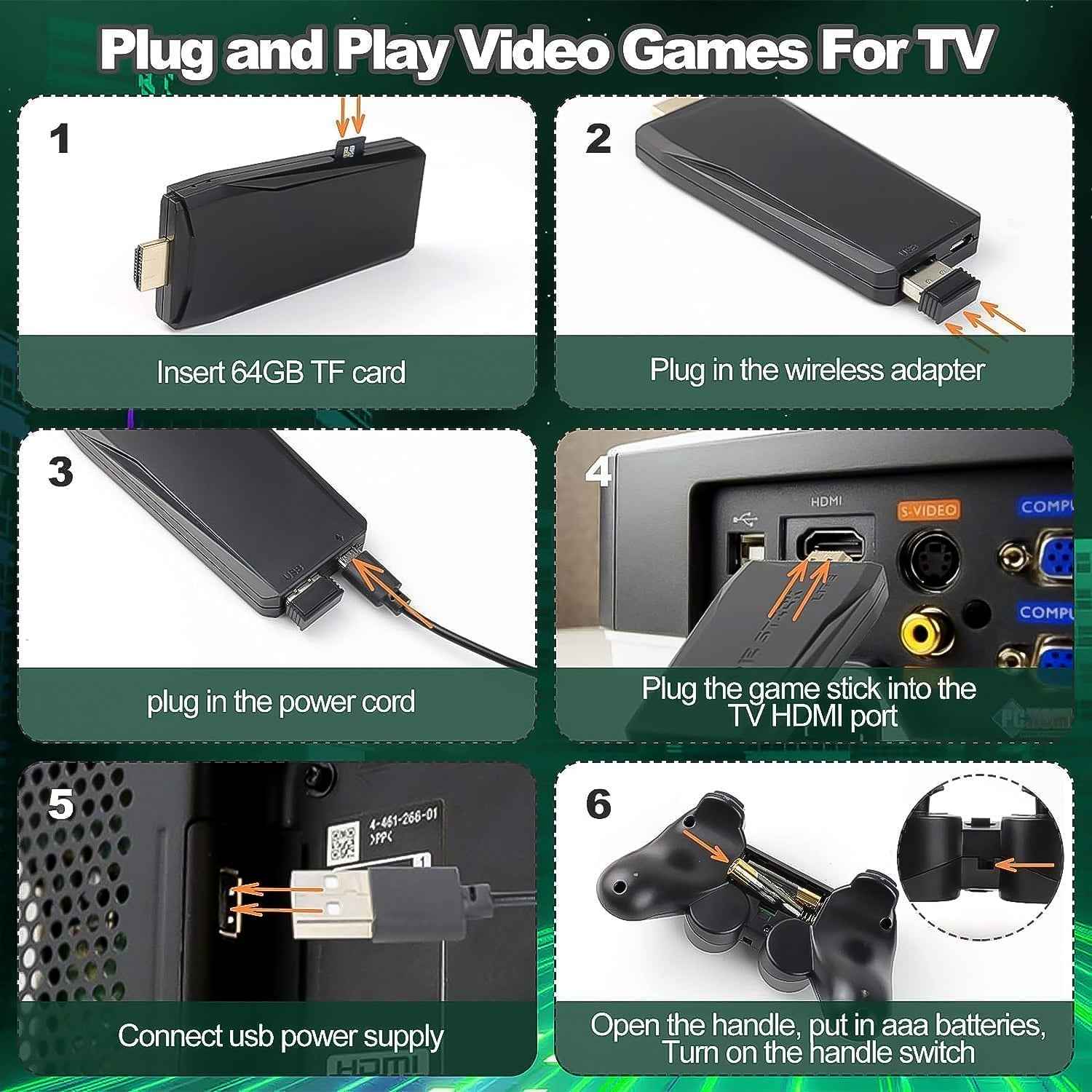 Wireless Gaming Console – 10,000+ Games, 4K HD Output | Spark Tots
