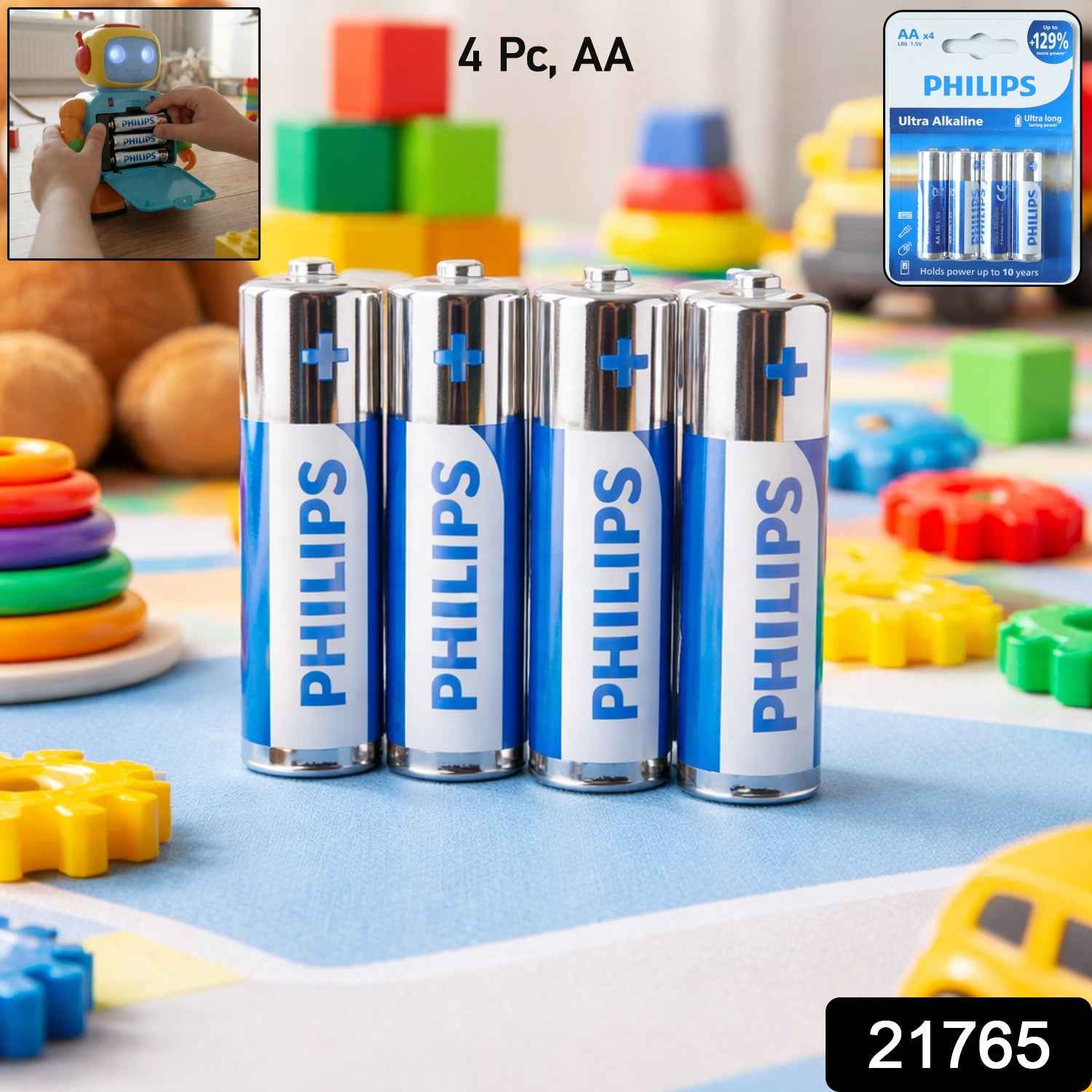 AA Alkaline Batteries – Long-Lasting Reliable Power Pack (4 Pc)
