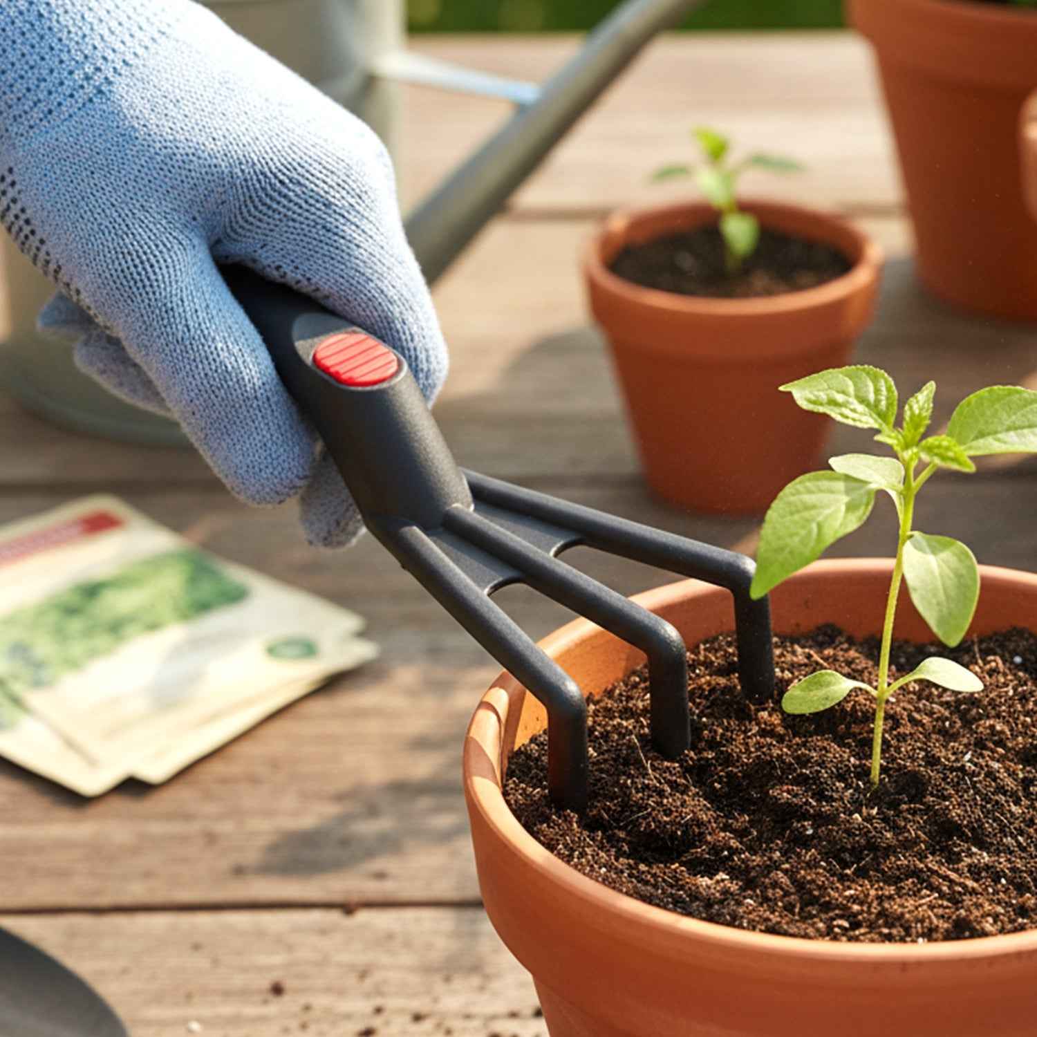 Hand Garden Cultivator Rake – Lightweight Soil Loosening Tool