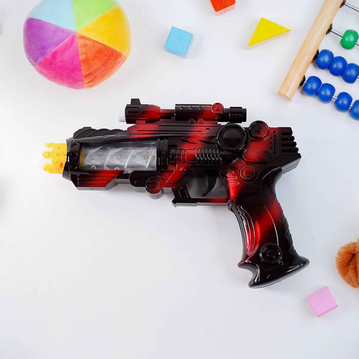 Echo Ray LED sound gun battery operated with rotating barrel