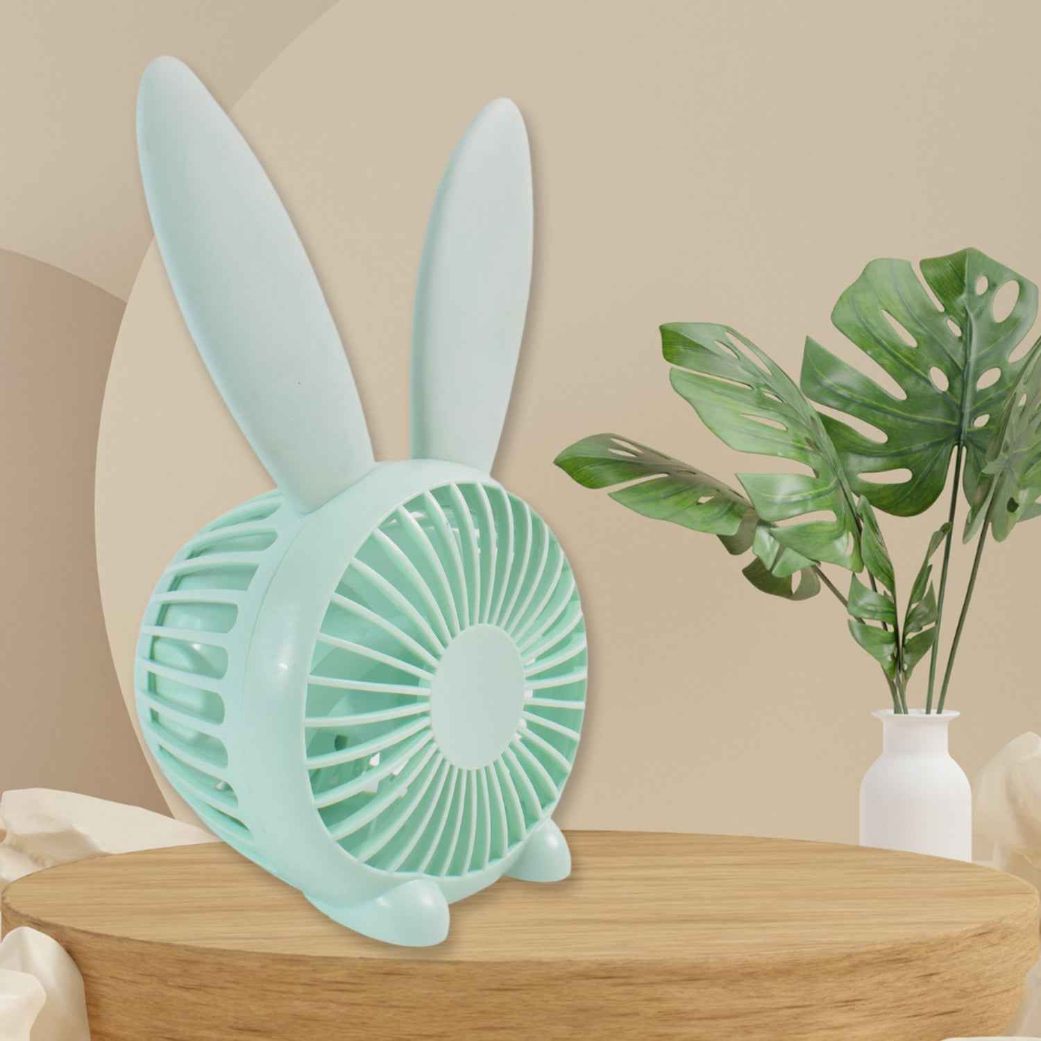 USB Desk Fan – Cute Rabbit Mini Fan with Mist Air | Deskrova