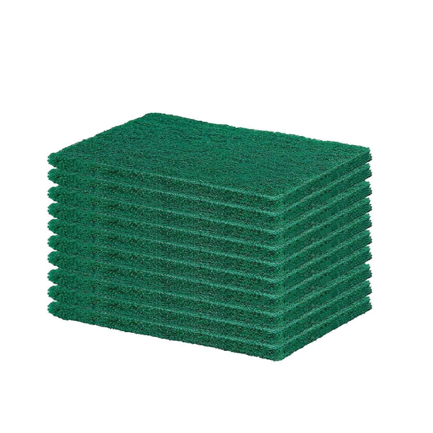 Scrub Sponge Pads – Aqua Green 10PC with Stain Cutter | Velvet Wipe
