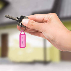 Clear Keychain ID Tag – Writable Durable Label for Organization