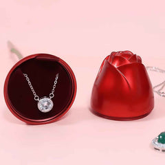 Red Rose Jewelry Box – Romantic Metal Gift | Glimmerly