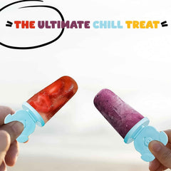 Boat-Shaped Ice Cream Mould with Piggy Design – 4 Cavity Popsicle Maker