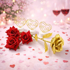 Romantic Heart Love Table Decor – Elegant Rose Gift Set
