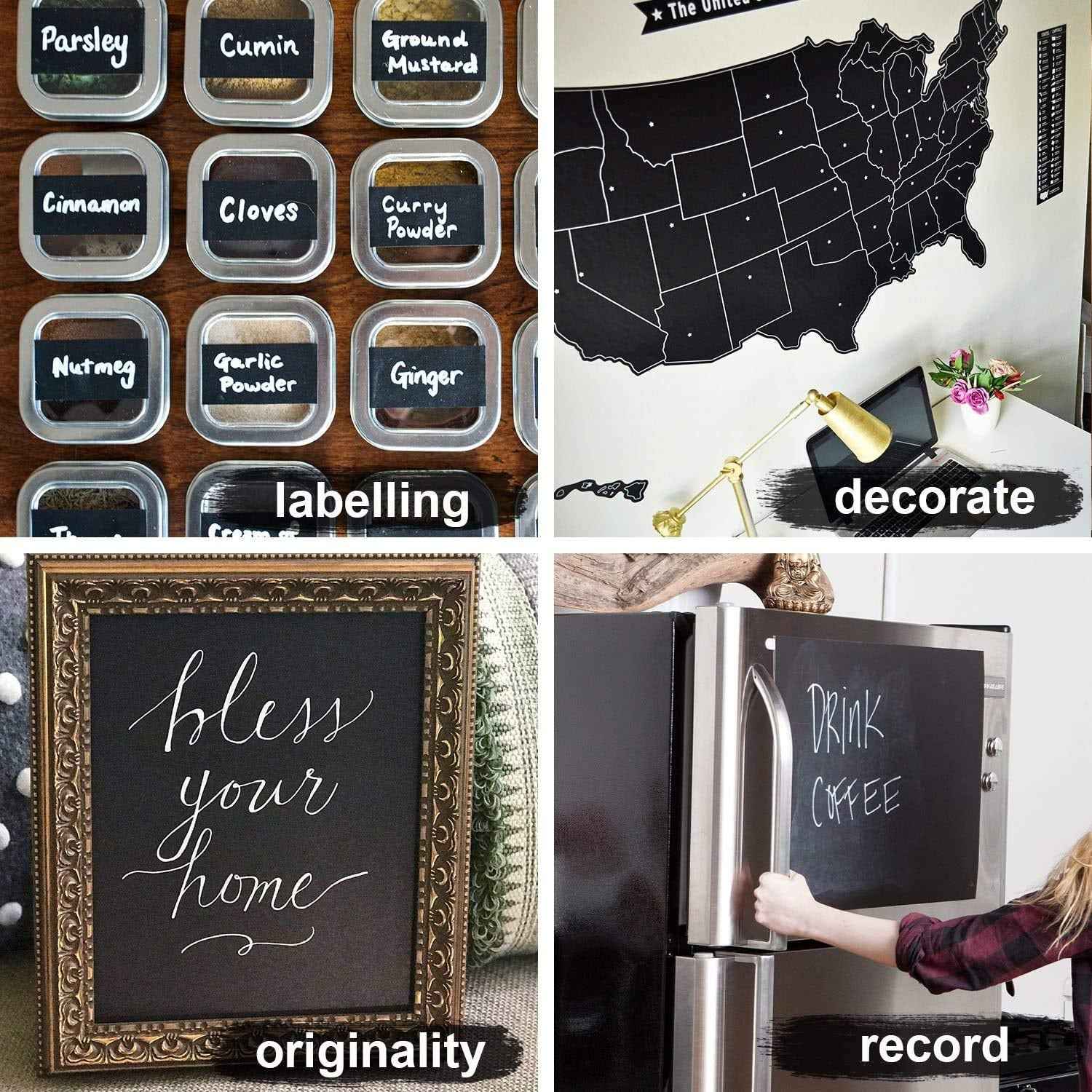 Blackboard Wall Sticker – Erasable Chalkboard Decal | TinyTrendy