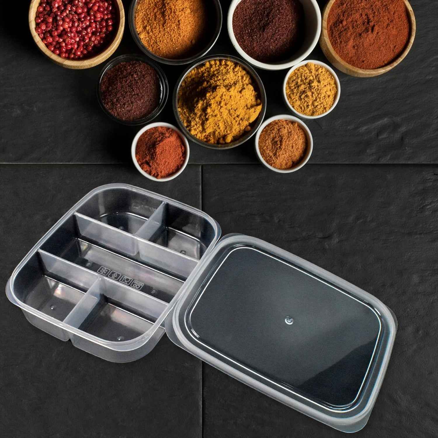 5 Compartment Lunch Box – Reusable Food Prep Container | Lunchie Bunchie