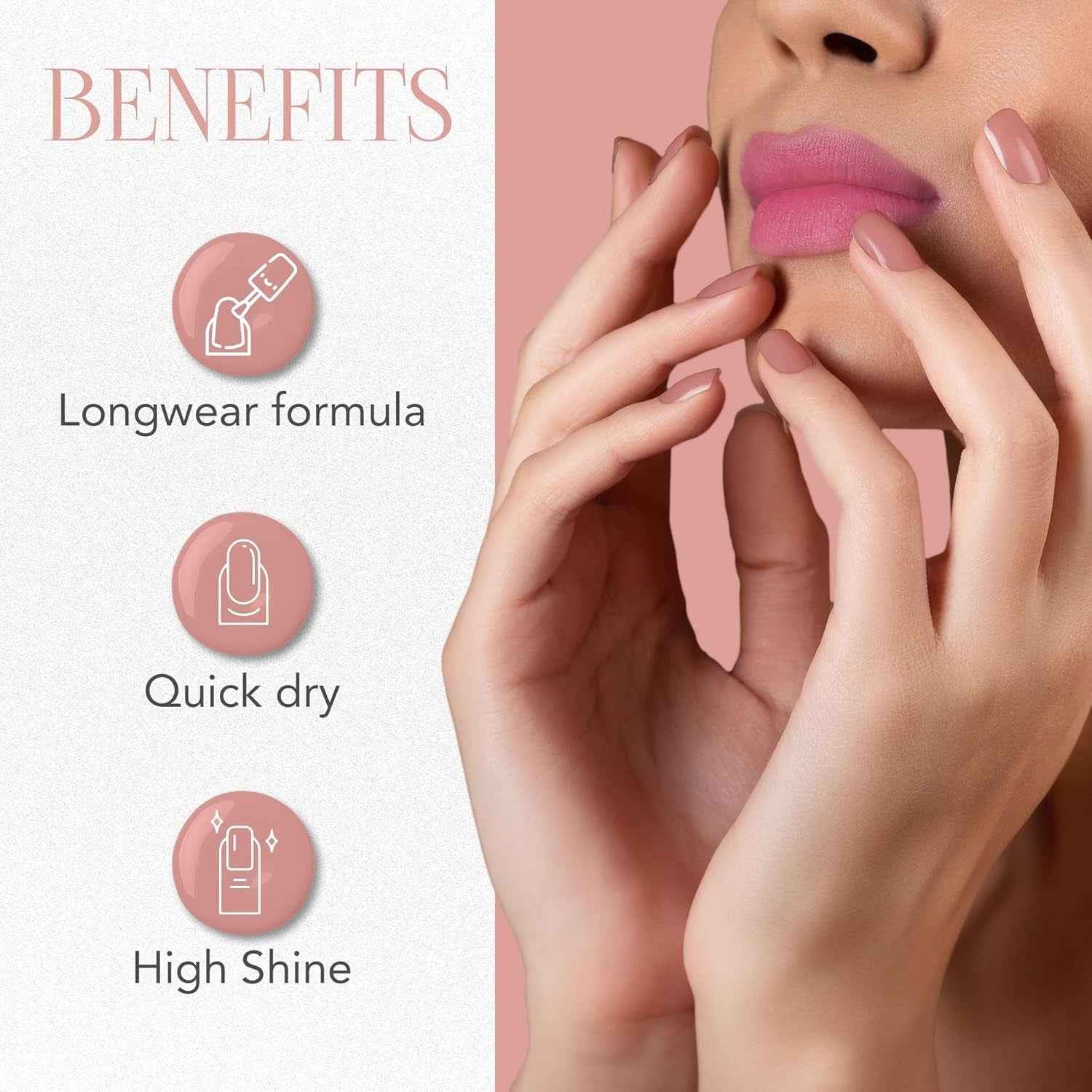 Gel Nail Polish – Pastel Peach Long-Lasting & Quick Dry Finish
