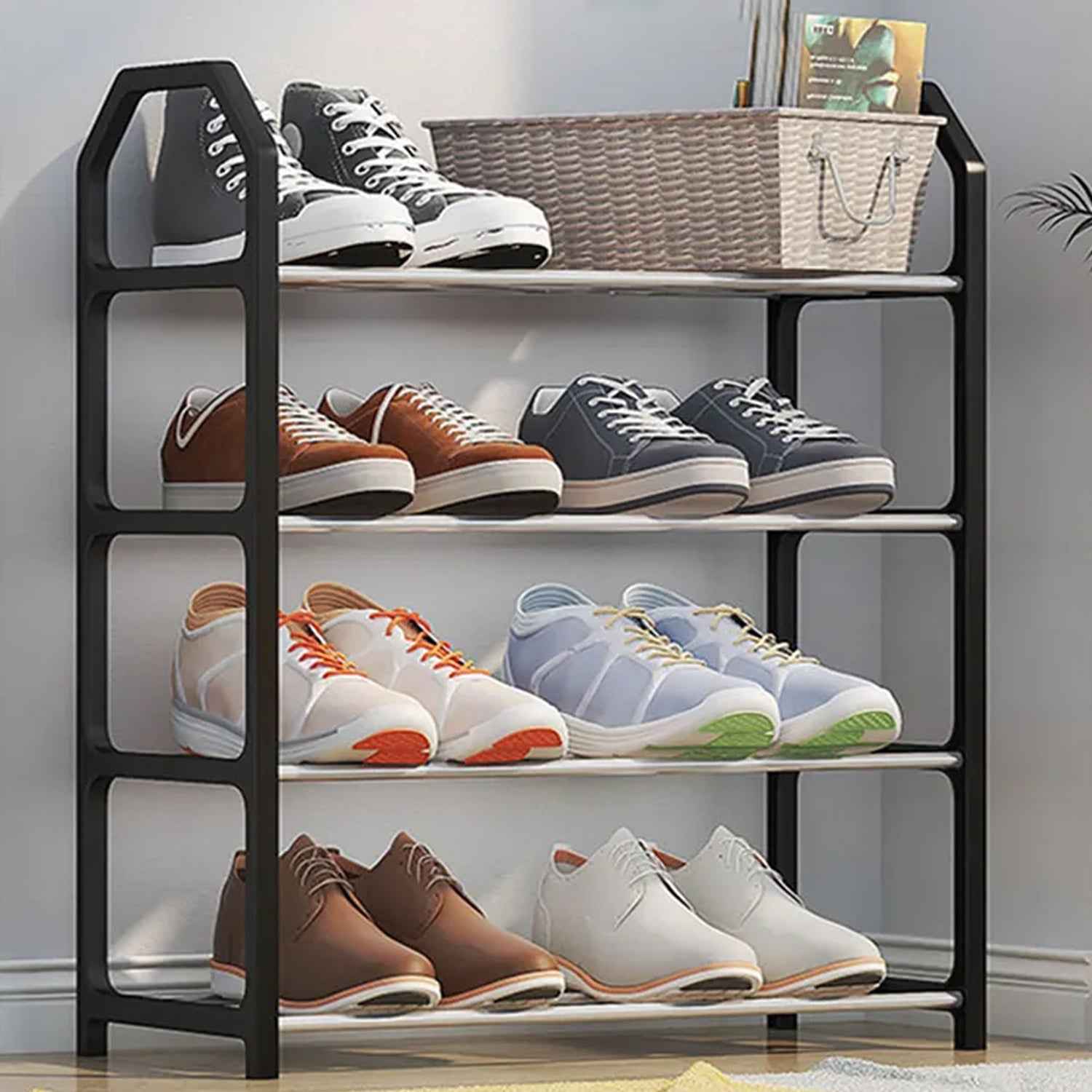 Folding Shoe Rack – 4-Layer Space-Saving Organizer |