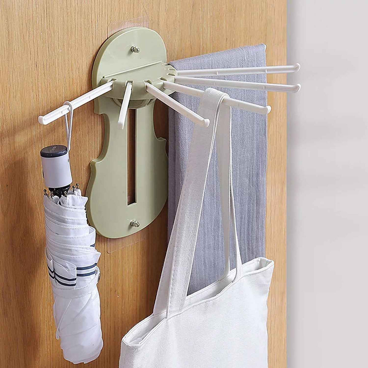 Retractable Wall Hanger – 7-in-1 No-Drill Hooks for Kitchen | Bathora