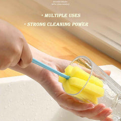 Sponge Cup Washing Brush – 20cm Kitchen Cleaning Tool | Velvet Wipe