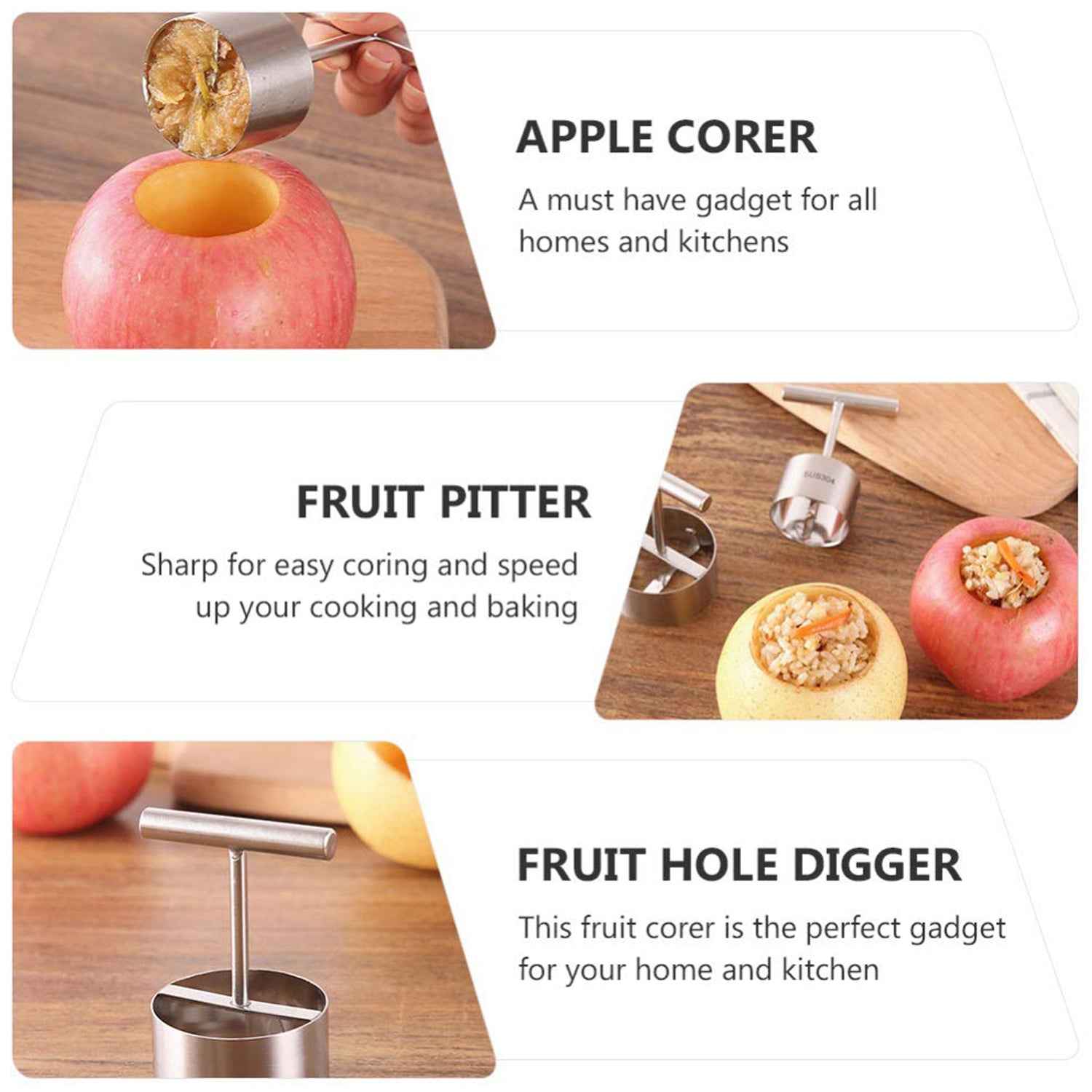 Fruit Corer – Stainless Steel Apple & Pear Tool | ToolMate Pro
