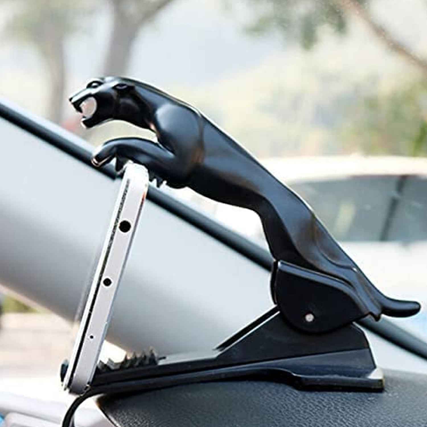 Car Phone Holder – Leopard Design, 360° Rotation Clip | PHOBIA