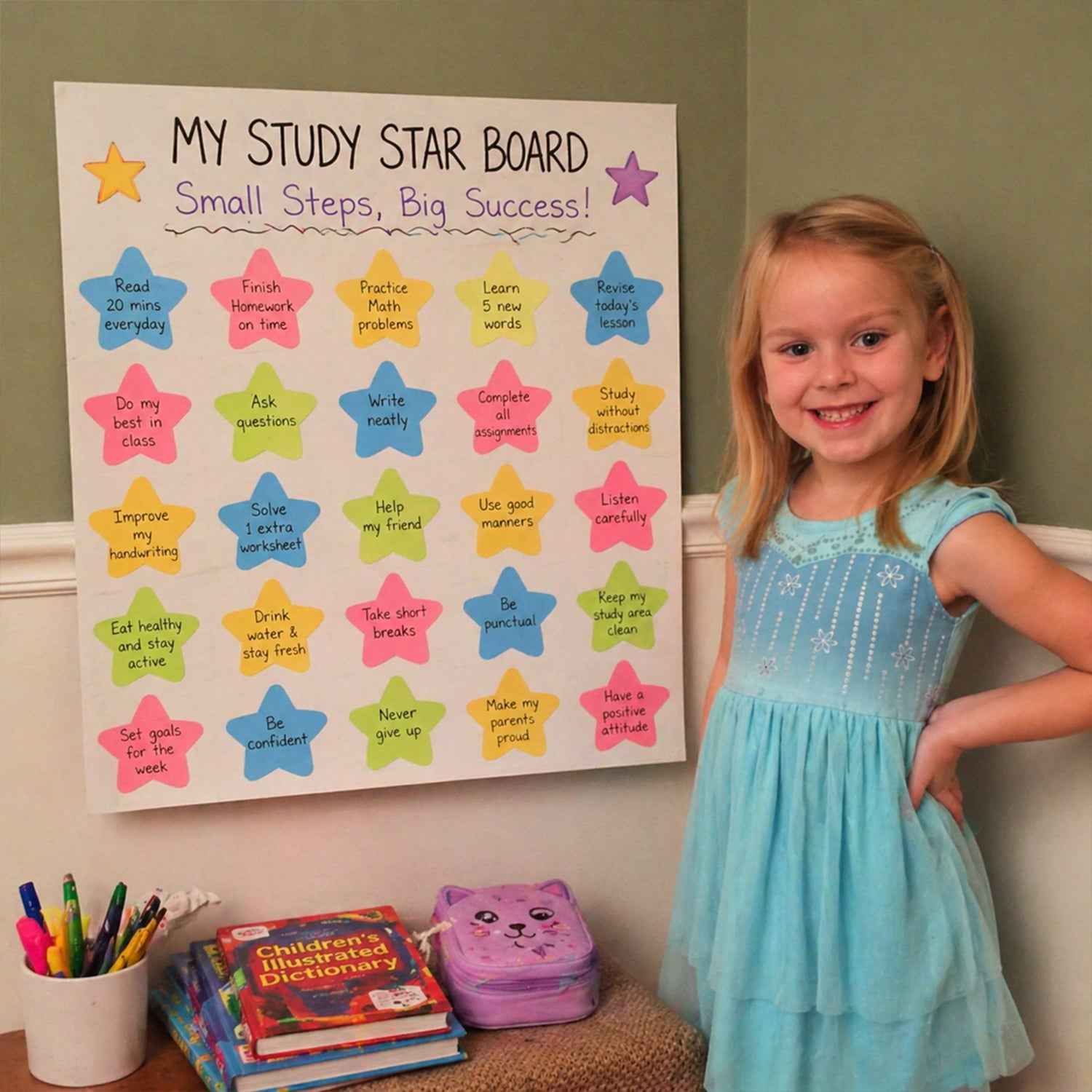 Star-Shaped Sticky Notes Ð Reusable & Vibrant Reminders