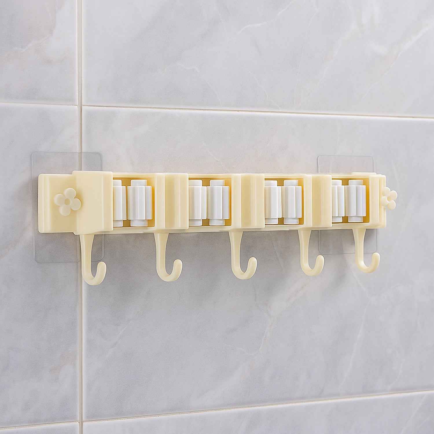 Broom & Mop Holder – Self-Adhesive Wall-Mount Organizer